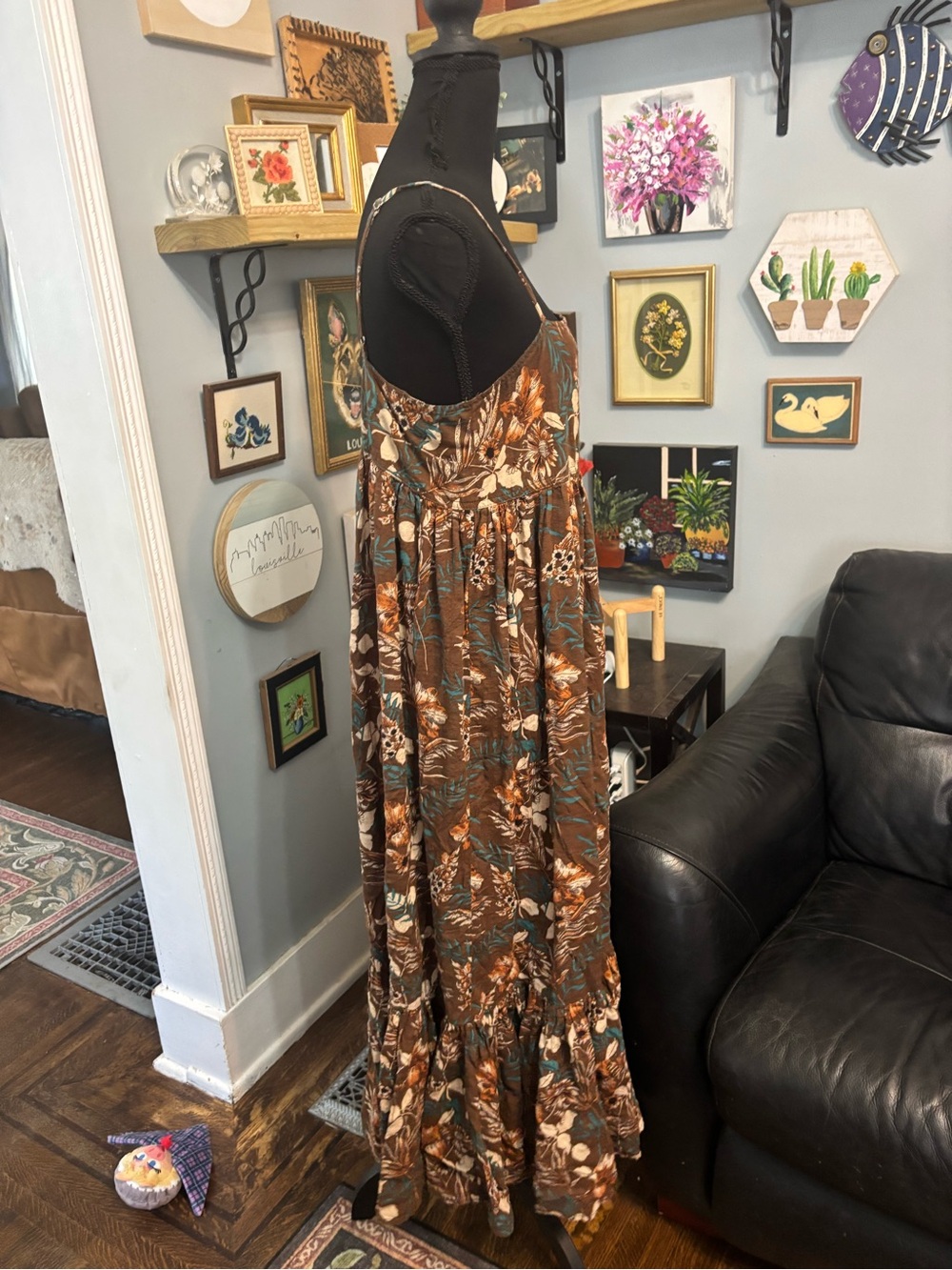 Natural Life Nina maxi dress brown floral boho size M - Picture 5 of 7
